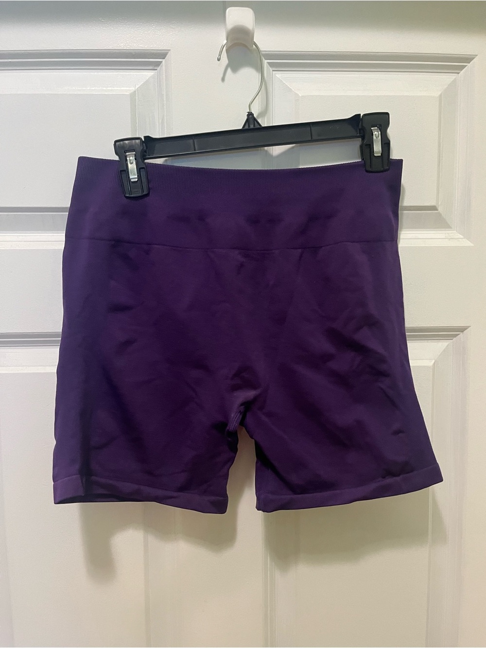 Women's High-Waist Bike Shorts in Deep Purple